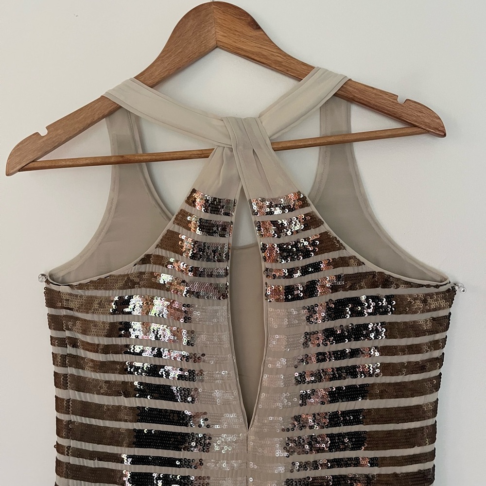 BCBGMaxAzria Sequin Dress- Large PtP 18.5 inch - Picture 9 of 15